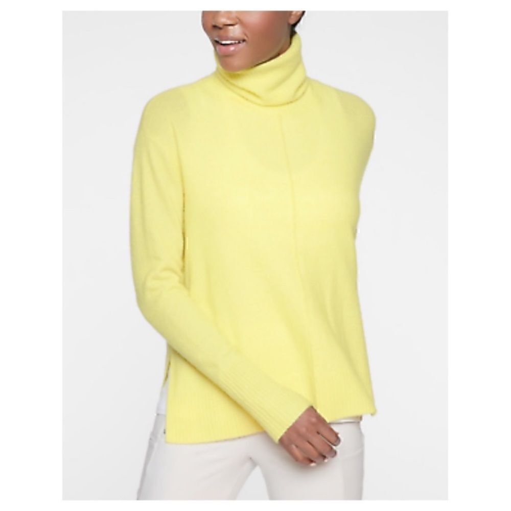 Athleta Transit Pullover turtle neck sweater Merino Extra fine Wool *Light Blue*
